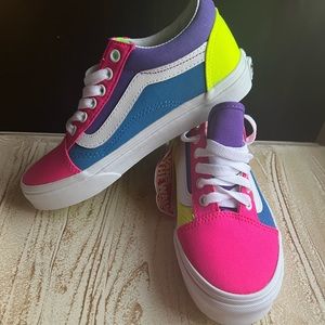 Vans Old Skool Neon Color-Block Skate Shoe